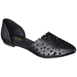 Womens Mossimo Lainey Perforated Two Piece Flats   Black 10