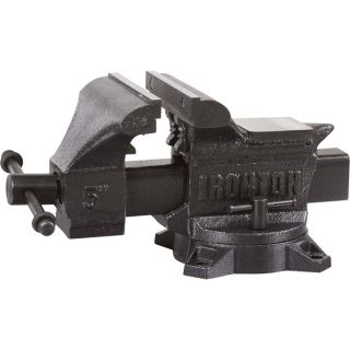 Ironton Light Duty Bench Vise   5 Inch W Jaws, 4 13/16 Inch Capacity