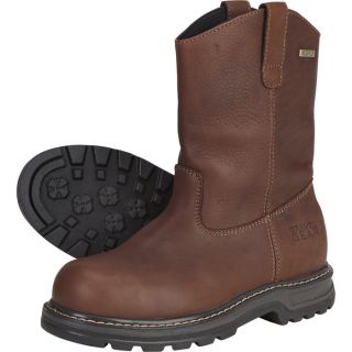Gravel Gear Waterproof 10 Inch Steel Toe Wellington Boot   Brown, Size 9 1/2