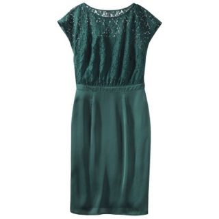 TEVOLIO Petites Lace Bodice Dress   Seaport Green 10P