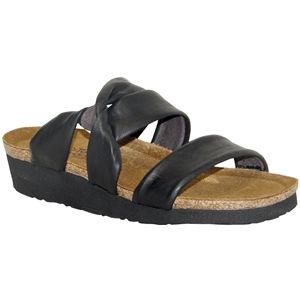 Naot Womens Tracy Jet Black Sandals, Size 42 M   4414 277