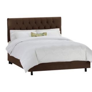 Skyline Queen Bed Skyline Furniture Edwardian Upholstered Velvet Bed  