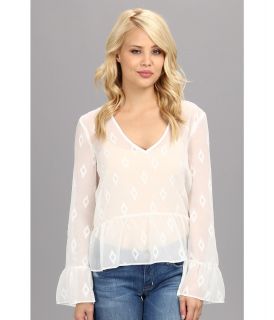 DV by Dolce Vita Bell Sleeve Top Womens Blouse (White)