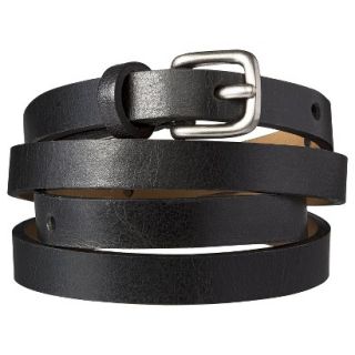 Merona Black Skinny Belt   XL
