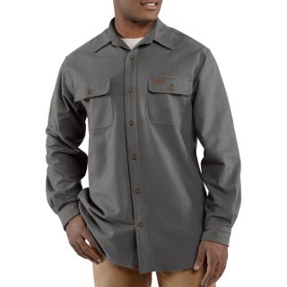 Carhartt Chamois Long Sleeve Shirt   Charcoal, 2XL, Regular Style, Model 100080