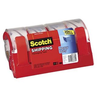 Scotch Heavy Duty Packaging Tape   White (4 Per Pack)