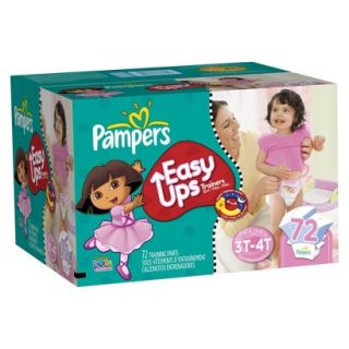 Pampers Easy Ups Girls Training Pants Super Pack   Size 3T/4T (72 Count)