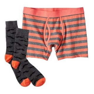 Mossimo Supply Co. Mens Boxer Briefs and Socks 2pc Set   Mustaches/Stripes XL