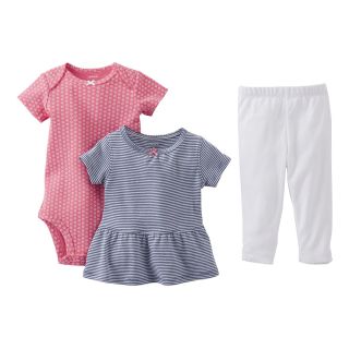 Carters Navy Stripe 3 pc. Set   Girls newborn 12m, Blue, Blue, Girls