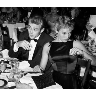 James Dean And Ursula Andress At Oscar Dinner 1955 Frank Worth Lithograph