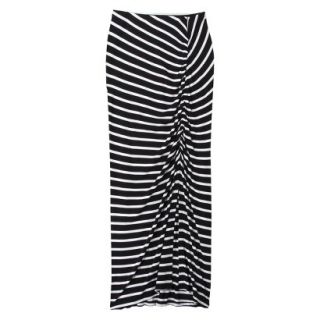 Mossimo Womens Drapey Knit Maxi Skirt   Black/White L