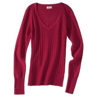 Mossimo Supply Co. Juniors Pointelle Sweater   Red L(11 13)