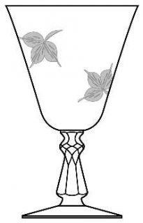 Glastonbury   Lotus Falling Leaves Water Goblet   Stem #10, Cut Leaves On Bowl