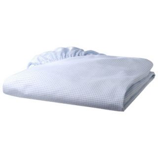 TL Care 100% Cotton Percale Fitted Crib Sheet   Blue Gingham