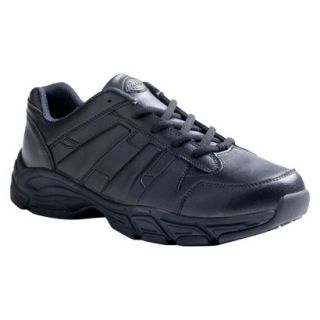 Mens Dickies Athletic Lace Genuine Leather Slip Resistant Sneakers   Black 8.5