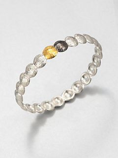 GURHAN Sterling Silver and 24K Yellow Gold Disc Bracelet   Silver Gold