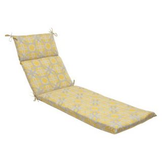 Outdoor Chaise Lounge Cushion   Yellow/Gray Keene