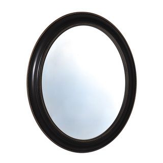 Elements 24x39 inch Black Bead Oval Plastic Mirror