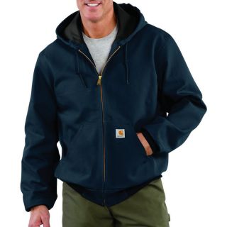 Carhartt Duck Active Jacket   Thermal Lined, Navy, 2XL, Model J131