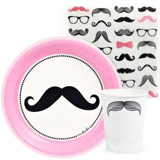 Pink Mustache Playtime Snack Pack
