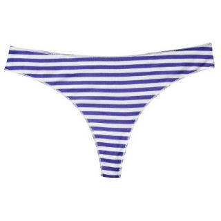 Gilligan & OMalley Womens Modal Thong  Blue Stripe M