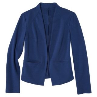 Merona Womens Ponte Collarless Jacket   Waterloo Blue   XL