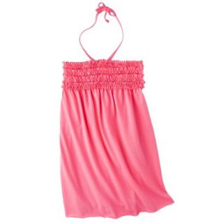 Girls Swim Halter Bandeau Cover Up Dress   Coral XS