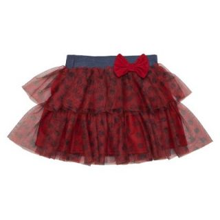 Disney Minnie Mouse Infant Toddler Girls Tutu Skirt   Red 2T