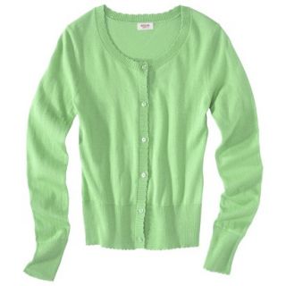 Mossimo Supply Co. Juniors Scalloped Edge Cardigan   Extra Lime M(7 9)