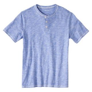 Merona Mens Slub Henley Shirt   Ultramarine L