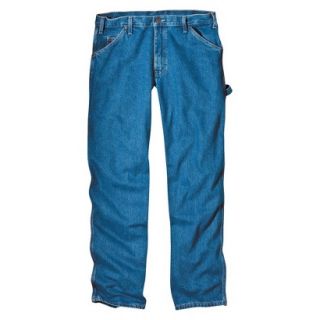 Dickies Mens Relaxed Fit Carpenter Jean   Stone Washed Blue 58x32