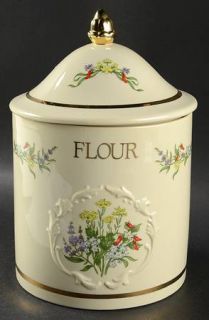 Lenox China Spice Garden (Giftware) Flour Canister & Lid, Fine China Dinnerware