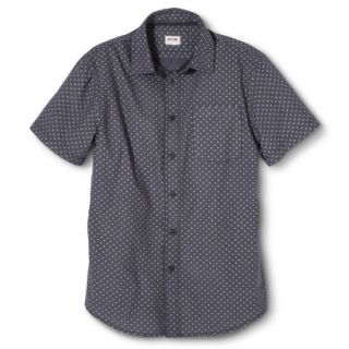 Mossimo Supply Co. Mens Short Sleeve Button Down   Zodiac Night L