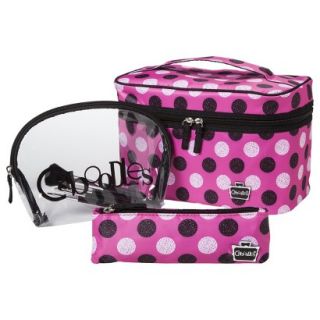 Caboodles 8 pc Bag Set   Clear/Pink Snowball
