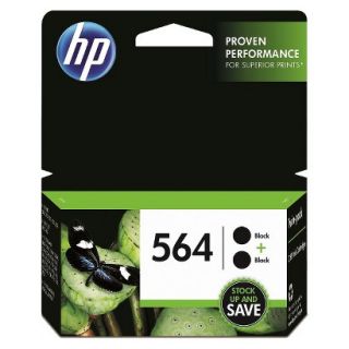 HP 564 Ink Cartridge Twin Pack   Black (C2P51FN#140)