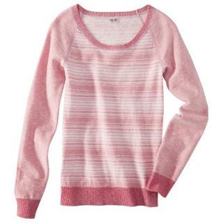 Mossimo Supply Co. Juniors Striped Scoop Neck Sweater   Coral XL(15 17)