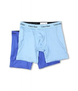 Calvin Klein Underwear Microfiber Stretch 2 Pack Boxer Brief U8722 Mens Underwear (Blue)