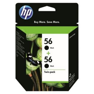 HP 56 Twin Pack Printer Ink Cartridge   Black