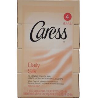 Caress Daily Silk Bar Soap   4 bars