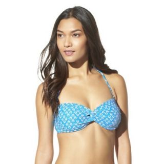 Mossimo Womens Mix and Match Printed Bandeau Swim Top  Cool Blue M