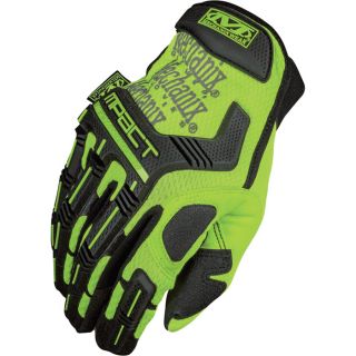 Mechanix Wear Safety M Pact Gloves   High Visibility Yellow, Small, Model SMP 