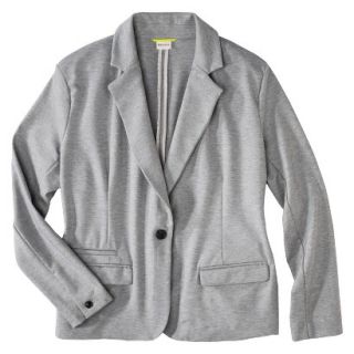 Merona Womens Plus Size Long Sleeve Tailored Blazer   Gray 4