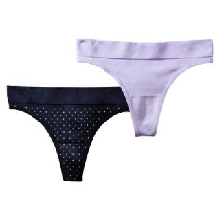 Gilligan & OMalley Womens 2 Pack Seamless Thong   Lavender XXL