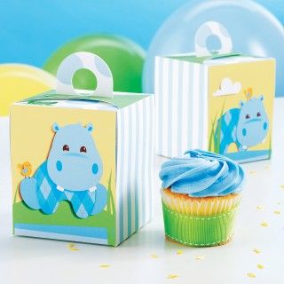 Hippo Blue Cupcake Boxes