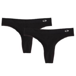 C9 by Champion Womens Active Seamless Thong 2 Pack   Black M