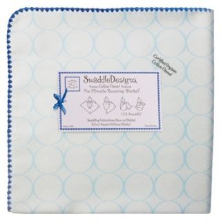 Swaddle Designs Organic Ultimate Receiving Blanket   Blue Mod Circles