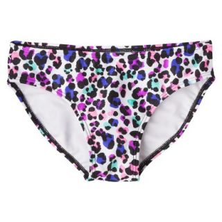 Girls Leopard Spot Hipster Bikini Swim Bottom   White S