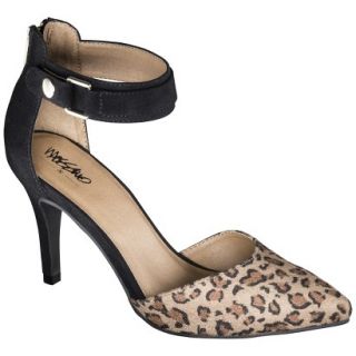 Womens Mossimo Gail Ankle Strap Open Pump   Leopard 9.5