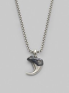 David Yurman Claw Amulet Necklace   Silver