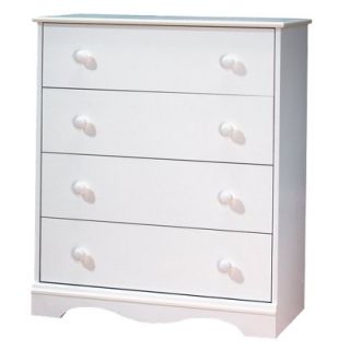 Kids Chest South Shore Heavenly 4 Drawer Chest   Pure White